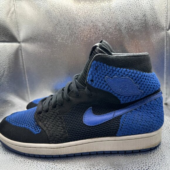 Size 10.5 Nike Air Jordan Retro 1 High Royal Blue Black Mens Sneakers 919704-006